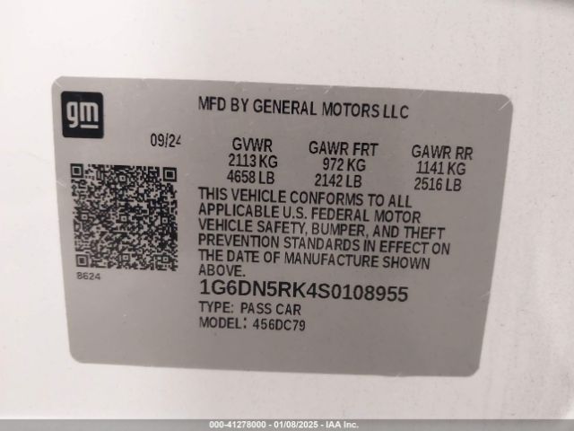 1G6DN5RK4S0108955 Cadillac Ct5 Premium Luxury