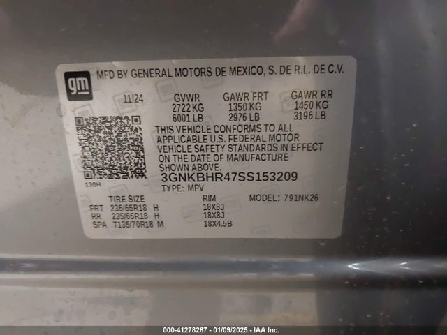 Chevrolet Blazer Awd 2lt 2025 3GNKBHR47SS153209 Image 9