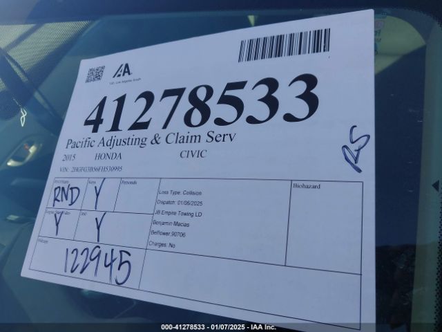 2HGFG3B56FH530995 Honda Civic Lx