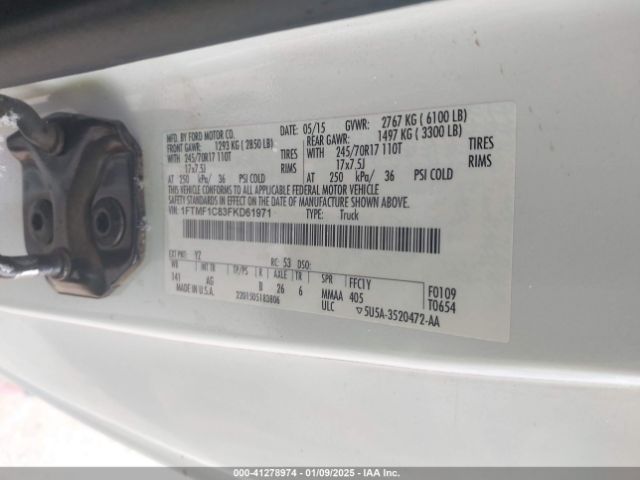 1FTMF1C83FKD61971 Ford F-150 Xl