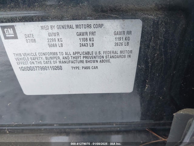 2009 CADILLAC CTS 1G6DG577990119260 Photo 8