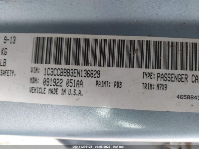 2014 CHRYSLER 200 1C3CCBBB3EN136829 Photo 8