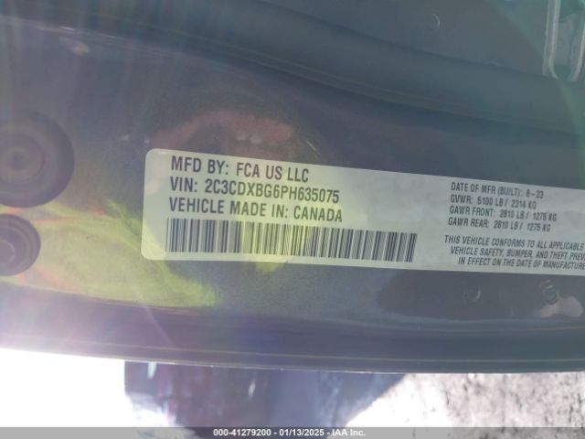 2C3CDXBG6PH635075 Dodge Charger Sxt