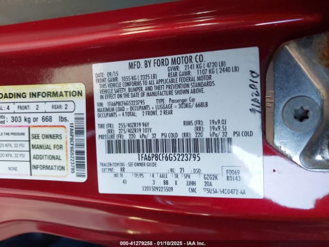 1FA6P8CF6G5223795 Ford Mustang Gt Premium