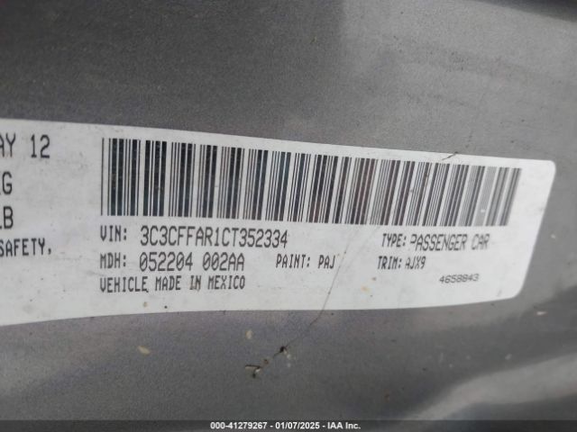 2012 FIAT 500 3C3CFFAR1CT352334 Photo 8