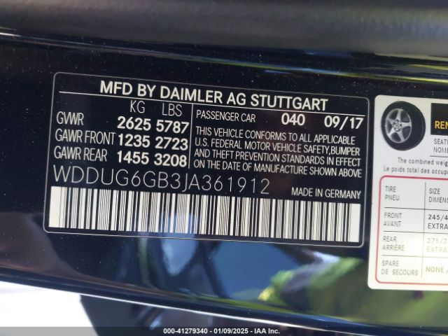 WDDUG6GB3JA361912 Mercedes-Benz m276