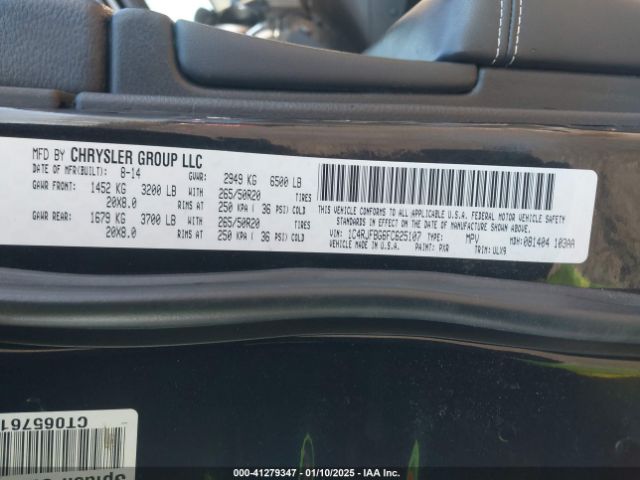 1C4RJFBG6FC625107 Jeep Grand Cherokee Limited