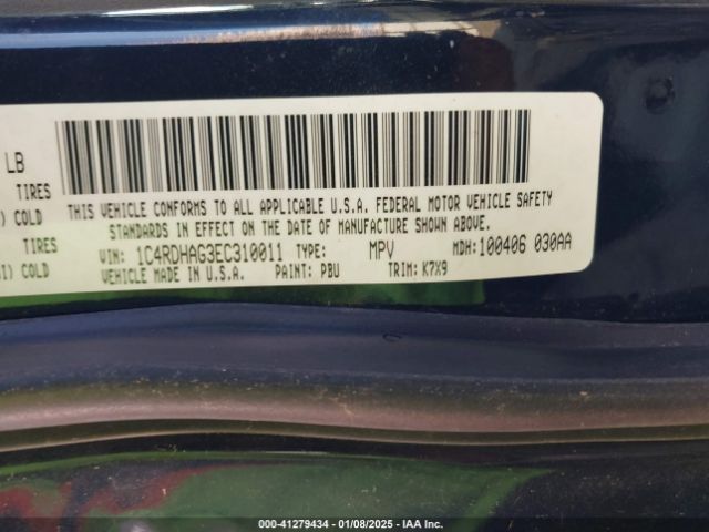 1C4RDHAG3EC310011 Dodge Durango Sxt