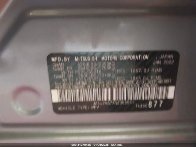 2022 MITSUBISHI OUTLANDER PHEV JA4J2VA7XNZ065541 Photo 8