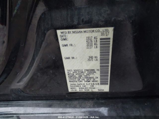 1N4AL3APXJC125618 Nissan Altima 2.5 Sl