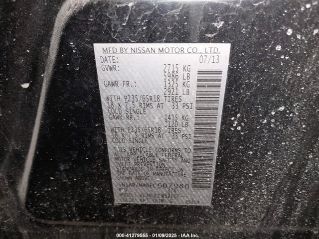 Nissan Pathfinder Sv 2014 5N1AR2MM8EC607980 Image 9