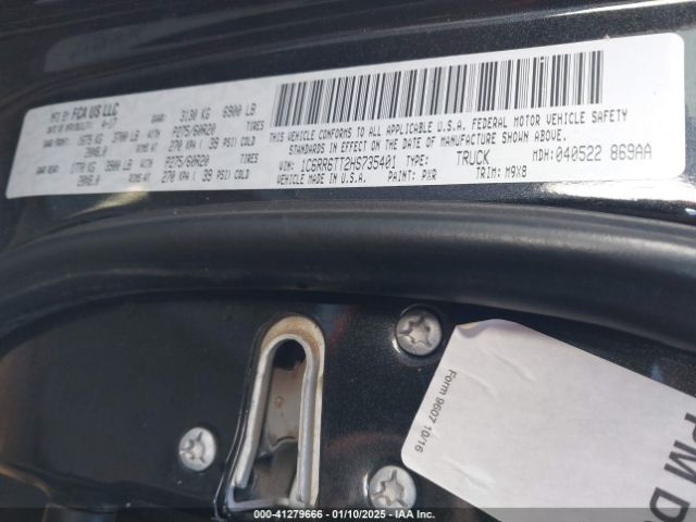 1C6RR6TT2HS735401 RAM 1500
