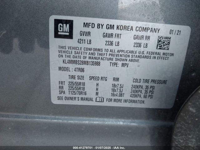 KL4MMBS28MB135988 Buick Encore Gx Fwd Preferred