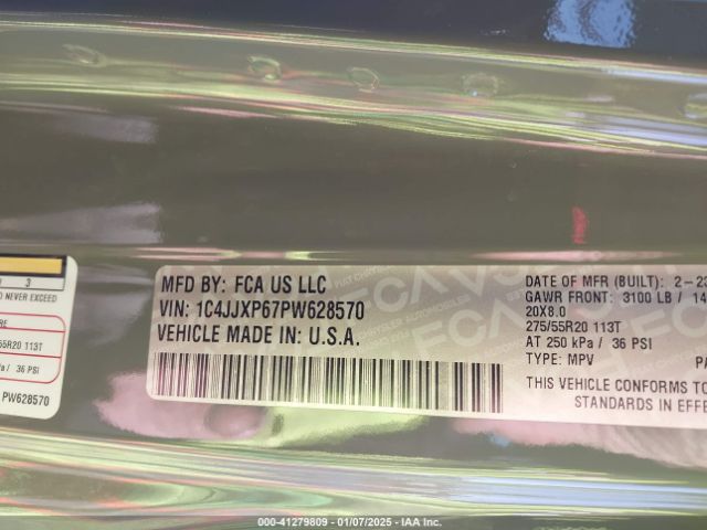 1C4JJXP67PW628570 Jeep Wrangler 4xe Sahara 4x4