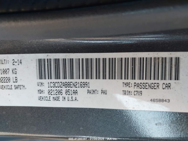 1C3CDZAB8EN216991 Dodge AVENGER SE