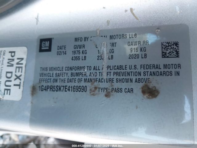 1G4PR5SK7E4169590 Buick Verano Convenience Group