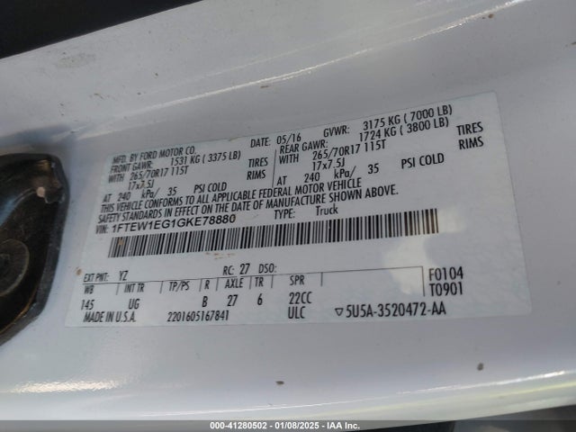 Ford F-150 Xlt 2016 1FTEW1EG1GKE78880 Image 9