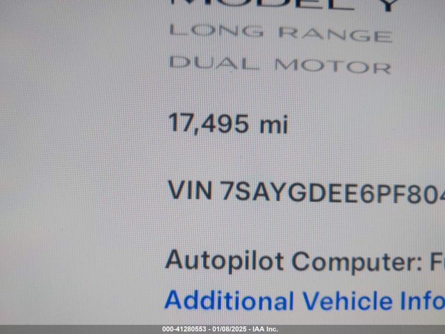 2023 TESLA MODEL Y 7SAYGDEE6PF804764 Photo 6