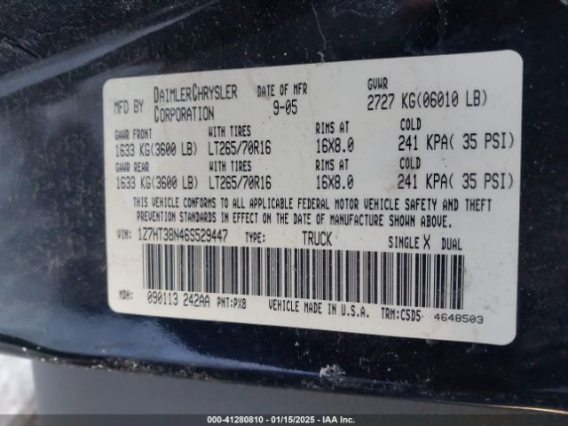 2006 MITSUBISHI RAIDER 1Z7HT38N46S529447 Photo 8