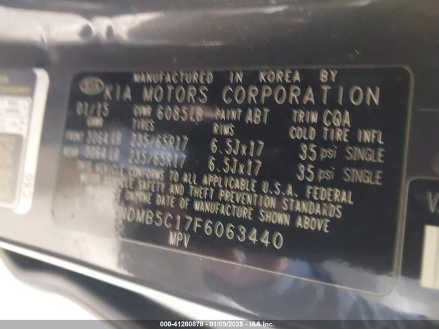 KIA SEDONA LX 2015 KNDMB5C17F6063440 Image 9