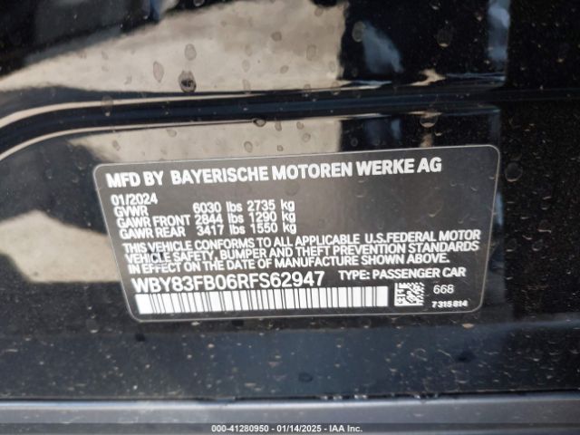 WBY83FB06RFS62947 BMW I4