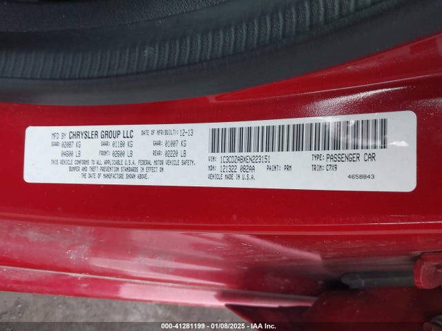 Dodge AVENGER SE 2014 1C3CDZABXEN223151 Image 9