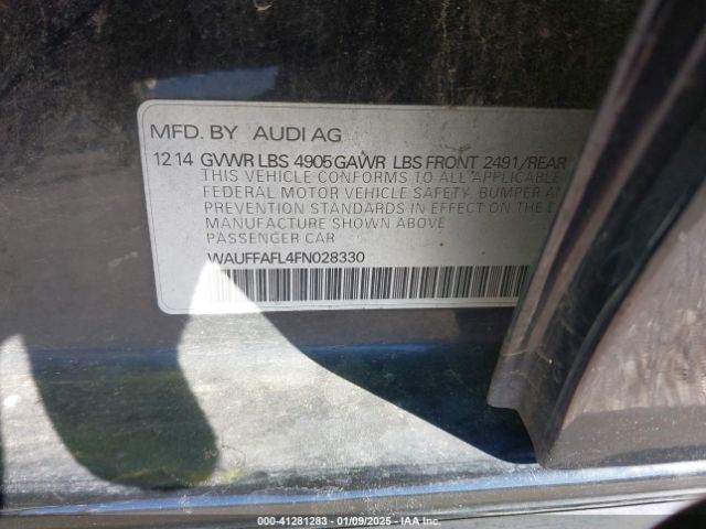 WAUFFAFL4FN028330 Audi A4 2.0t Premium