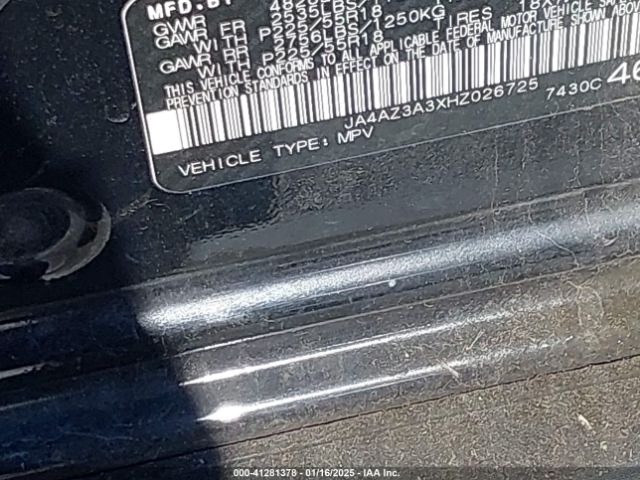 2017 MITSUBISHI OUTLANDER JA4AZ3A3XHZ026725 Photo 8