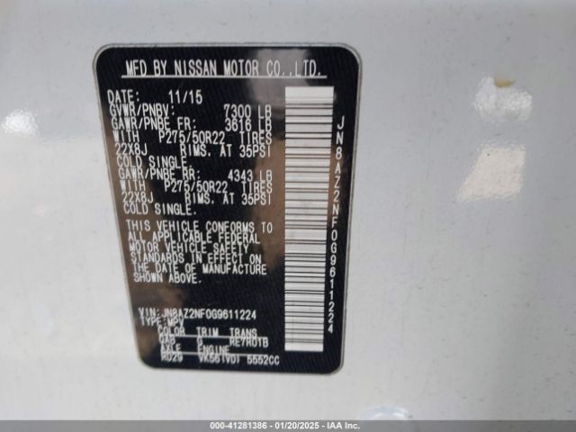 JN8AZ2NF0G9611224 Infiniti QX80