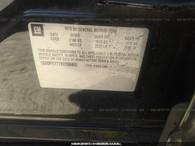 2008 CADILLAC CTS 1G6DF577780188465 Photo 8