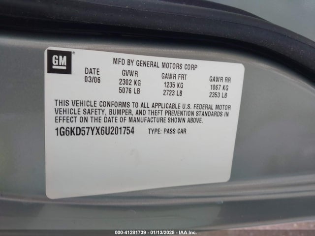 2006 CADILLAC DTS 1G6KD57YX6U201754 Photo 8