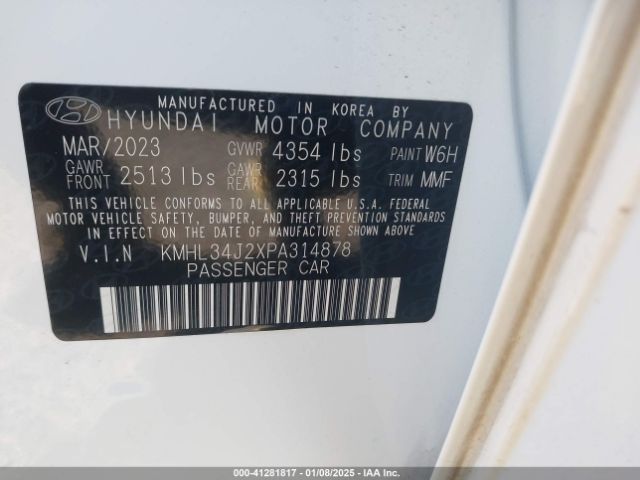 KMHL34J2XPA314878 Hyundai Sonata Limited