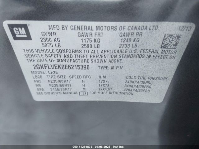 2GKFLVEK0E6215390 GMC Terrain Sle-1