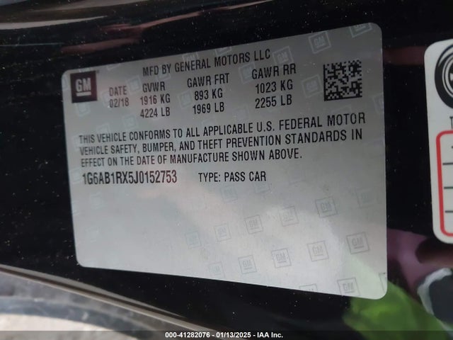 2018 CADILLAC ATS 1G6AB1RX5J0152753 Photo 8