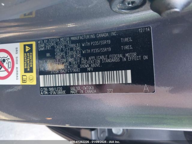 2T2ZK1BA2FC179682 Lexus RX 350