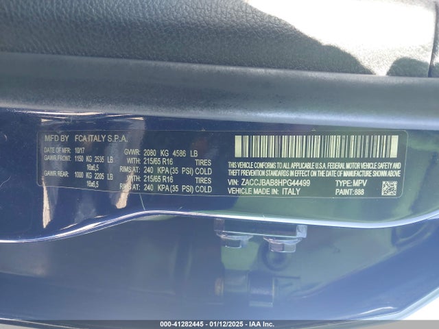 Jeep Renegade 2017 ZACCJBAB8HPG44499 Image 9