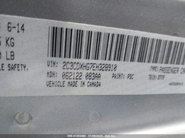 2C3CDXHG7EH328910 Dodge Charger Sxt