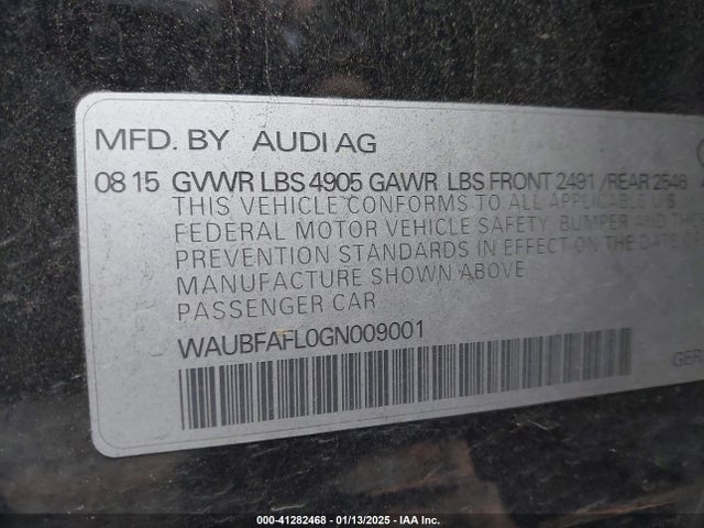 2016 AUDI A4 WAUBFAFL0GN009001 Photo 8