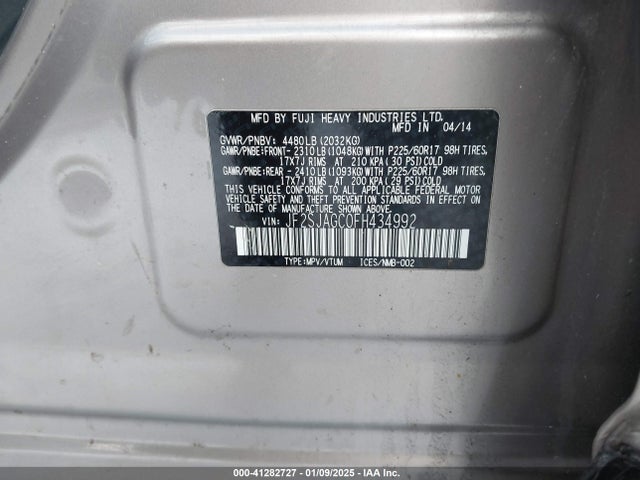 JF2SJAGC0FH434992 Subaru Forester 2.5i Premium