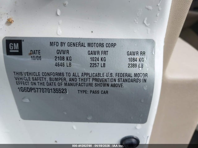 2007 CADILLAC CTS 1G6DP577070135523 Photo 8