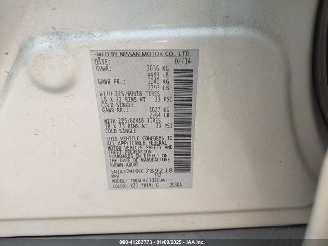 Nissan Rogue Sl 2014 5N1AT2MT6EC789218 Image 9