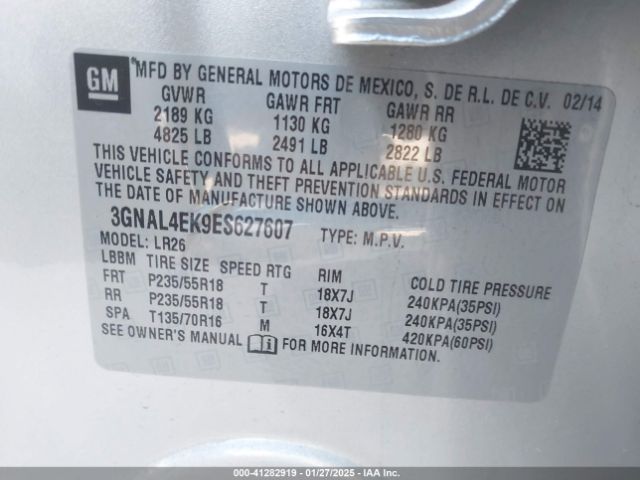 3GNAL4EK9ES627607 Chevrolet Captiva Sport Ltz