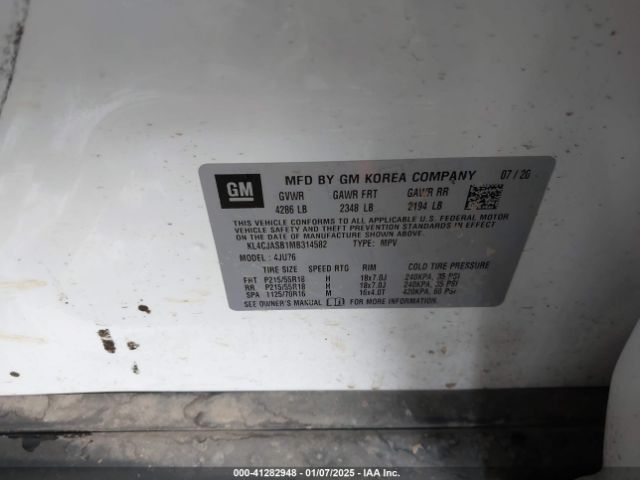 KL4CJASB1MB314582 Buick Encore Fwd Preferred