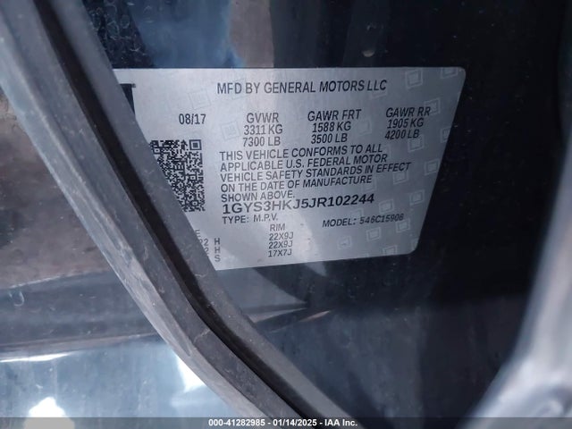 2018 CADILLAC ESCALADE ESV 1GYS3HKJ5JR102244 Photo 8