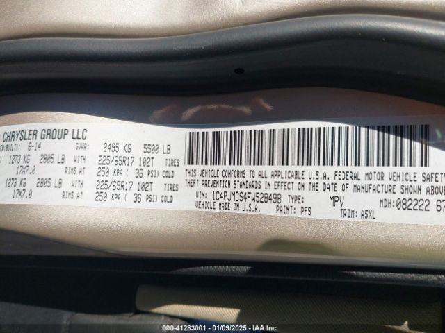 1C4PJMCS4FW528498 Jeep Cherokee Latitude