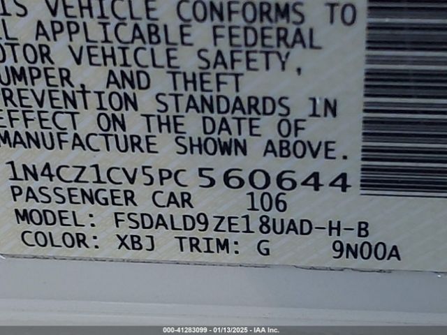 1N4CZ1CV5PC560644 Nissan Leaf Sv Plus 60 Kwh