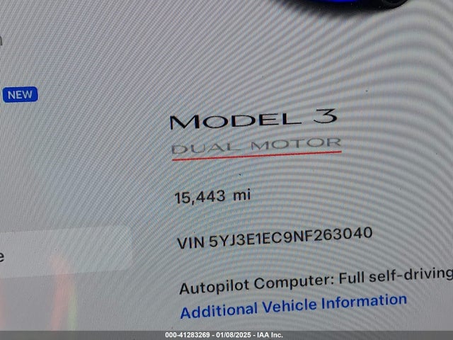 Tesla Model 3 Performance Dual Motor All-wheel Drive 2022 5YJ3E1EC9NF263040 Image 15