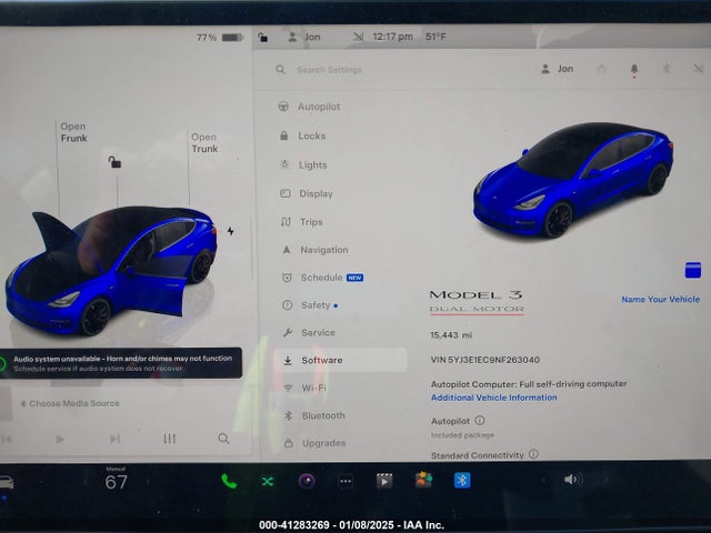 2022 TESLA MODEL 3 5YJ3E1EC9NF263040 Photo 6