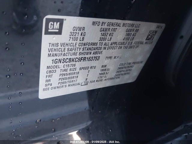 Chevrolet Tahoe Lt 2015 1GNSCBKC8FR163753 Image 9