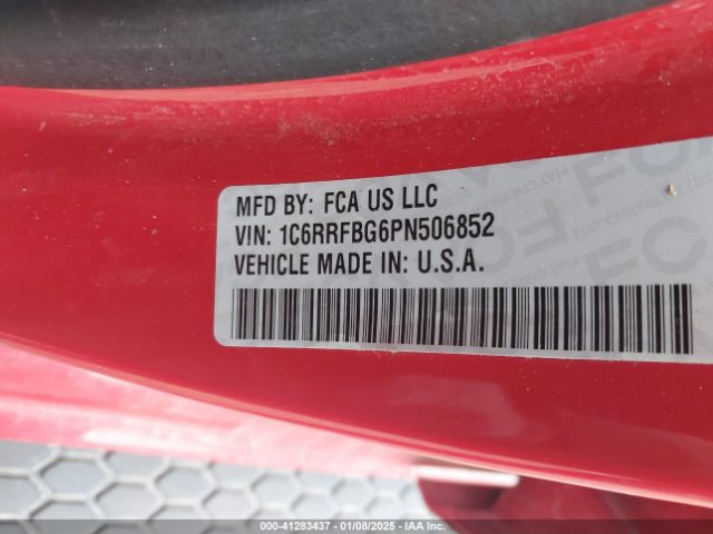 1C6RRFBG6PN506852 RAM 1500 Big Horn  4x4 6'4 Box